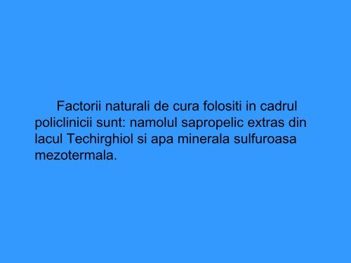 POLICLINICA BALNEARA DOINA - NEPTUN - Turismul de Sanatate