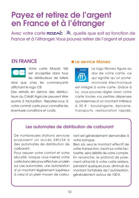 Guide carte Mozaîc-M6 - Crédit Agricole Mutuel Pyrénées Gascogne