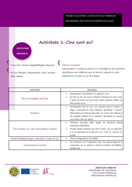 Activitati educative nonformale-ghid de bune practici
