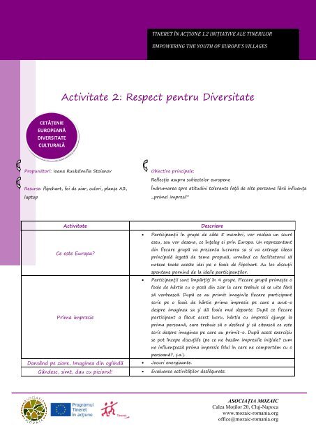 Activitati educative nonformale-ghid de bune practici