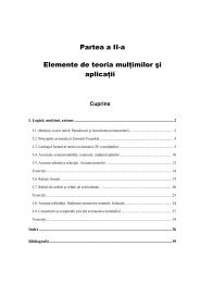 Partea a II-a Elemente de teoria mulţimilor şi aplicaţii