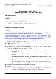 Directoare şi Subdirectoare. Crearea şi manipularea unui document ...