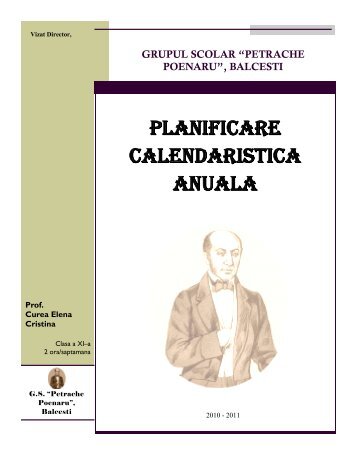 Planificare Calendaristica Anuala - Didactic.ro