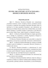 Statutul pentru organizarea şi funcţionarea Bisericii Ortodoxe Române