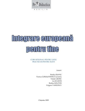 Integrare europeană pentru tine - Pro Didactica