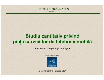 Piata serviciilor de telefonie mobila - Ancom