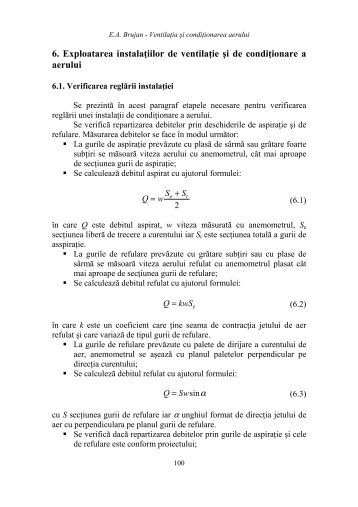 6. Exploatarea instalaţiilor de ventilaţie şi de condiţionare a ... - Ritech