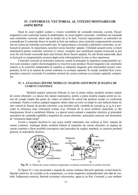 iv. controlul vectorial al vitezei motoarelor asincrone