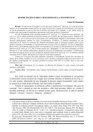 DESPRE ÎNCEPUTURILE VIEŢII ROMANE LA ... - revista Peuce