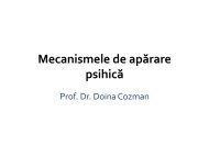 Curs 3 - Mecanismele de apărare psihică