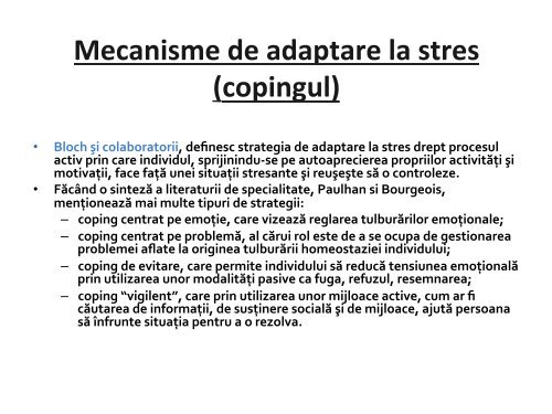 Curs 3 - Mecanismele de apărare psihică