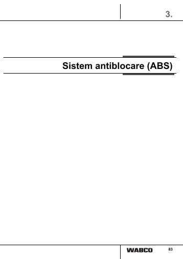 Sistem antiblocare (ABS) - INFORM - WABCO