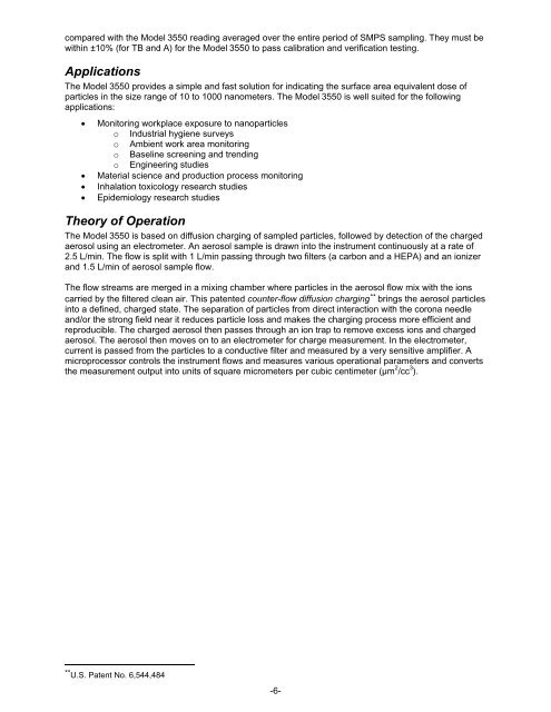 Measuring Nanoparticle Exposure - Application Note NSAM-001 - TSI