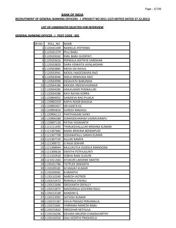 BANK OF INDIA - Government Jobs India