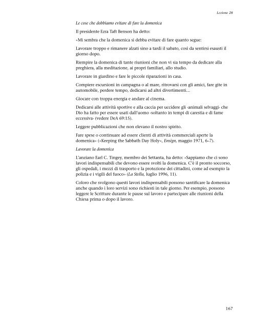 La preparazione per l'esaltazione, manuale dell'insegnante