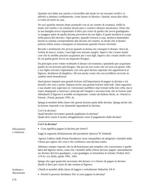 La preparazione per l'esaltazione, manuale dell'insegnante