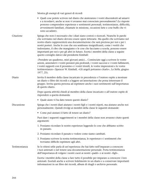 La preparazione per l'esaltazione, manuale dell'insegnante