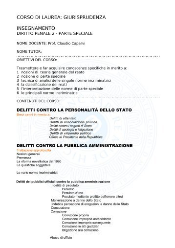 CORSO DI LAUREA: - e-Campus