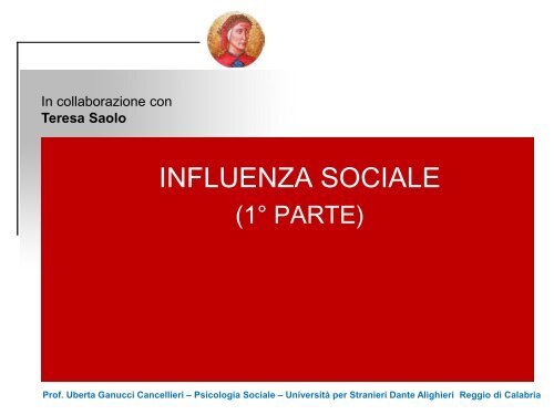 INFLUENZA SOCIALE - Dante Alighieri