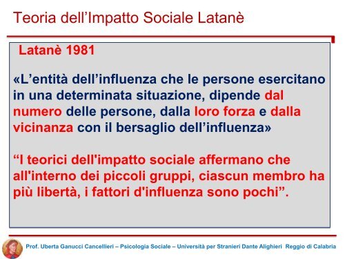 INFLUENZA SOCIALE - Dante Alighieri