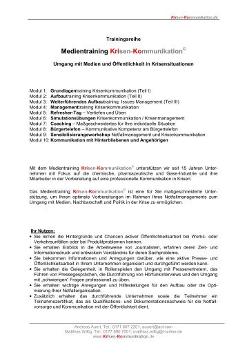 Medientraining Krisen-Kommunikation - umweltgutachten.de - Home