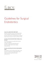 Guidelines for Surgical Endodontics 2012 - The Royal College of ...