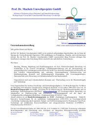 PDF 78KB - Prof. Dr. Macholz Umweltprojekte GmbH