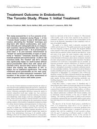 Treatment Outcome in Endodontics: The Toronto Study. Phase 1 ...