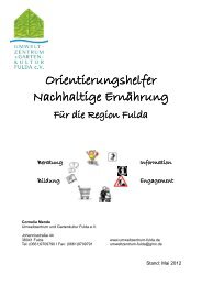 Orientierungshelfer Nachhaltige Ernährung - Umweltzentrum Fulda