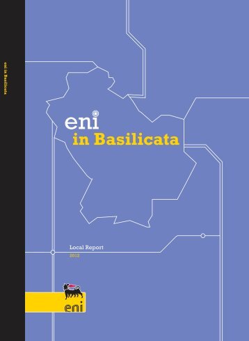Eni in Basilicata, Local Report 2012