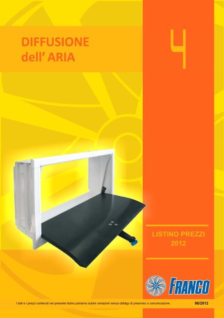04 - Listino Diffusione dell'aria.pub - FRANCO srl