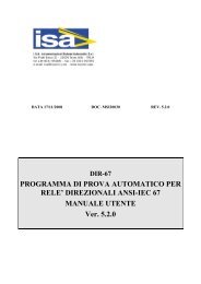 DIREZIONALI ANSI-IEC 67 MANUALE UTENTE Ver. 5.2.0 - ISA