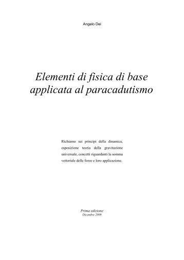 Elementi di fisica di base applicata al paracadutismo