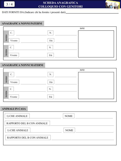 Schede Osservazione scuola infanzia - Fantasiaweb