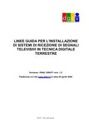 LINEE GUIDA PER L'INSTALLAZIONE DI SISTEMI DI ... - DGTVi