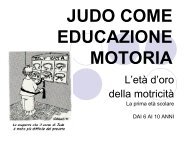 JUDO COME EDUCAZIONE MOTORIA - CONI, Piemonte