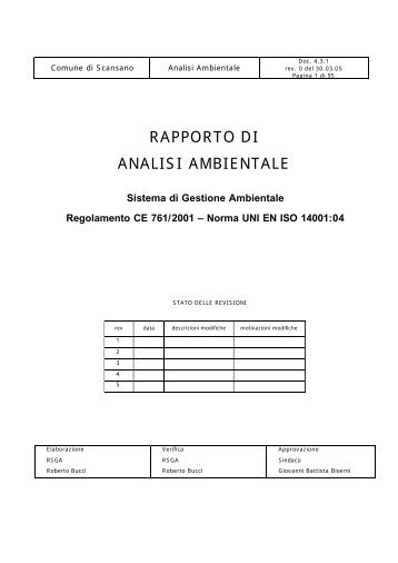 Doc. 4.3.1 - 0 Analisi ambientale - Comune di Scansano