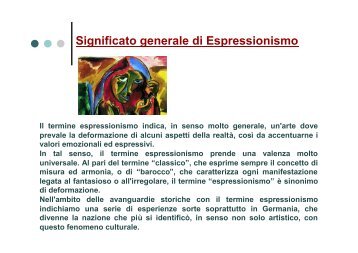 Significato generale di Espressionismo - G. Verga