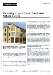 Storemat.com - Vetro e legno per il Centro direzionale Collodi a Drove