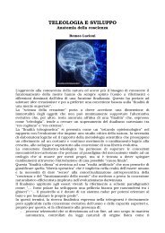 TELEOLOGIA E SVILUPPO - Prof. ROMEO LUCIONI