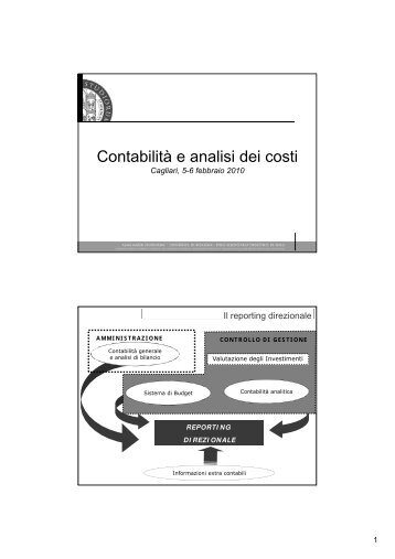 Contabilità e analisi dei costi - MCG