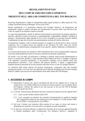 regolamento uso campi dinamico.pdf - tiro a segno nazionale bologna