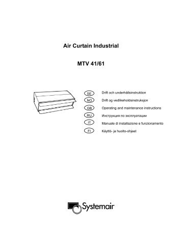 Air Curtain Industrial MTV 41/61 - Systemair