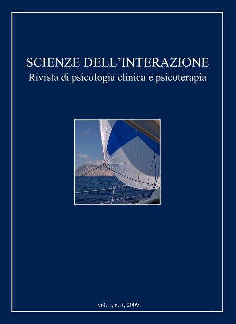 Scienze dell'Interazione anno 2009 n.1 - Scuola di specializzazione ...