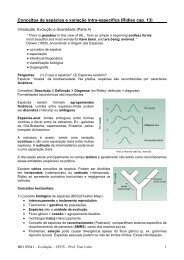 Conceitos de espécies e variação intra-específica (Ridley ... - CCHN