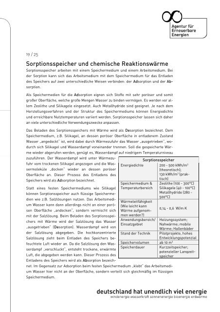 Hintergrundinformation Wärme speichern Die Notwendigkeit von ...