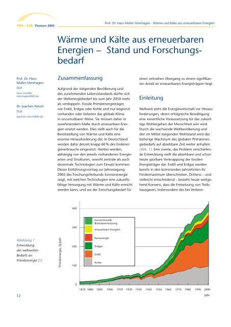 Wärme und Kälte – Energie aus Sonne und Erde