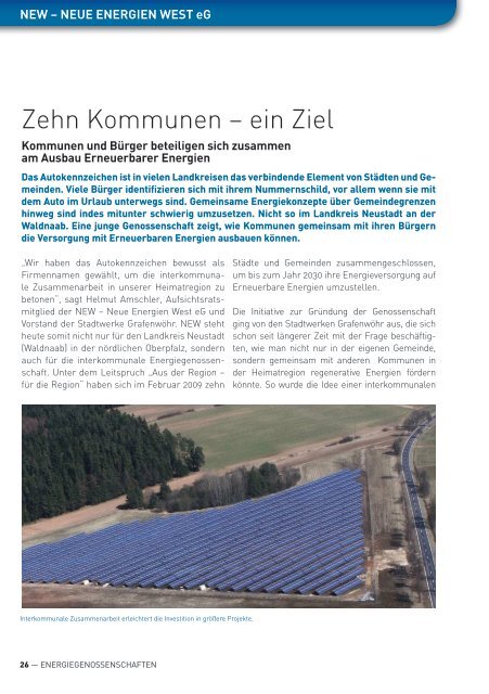 Energiegenossenschaften - Die Genossenschaften