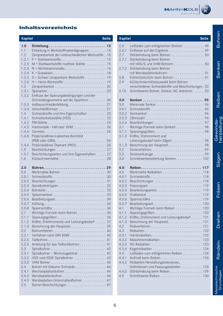 HAHN+KOLB Technikhandbuch