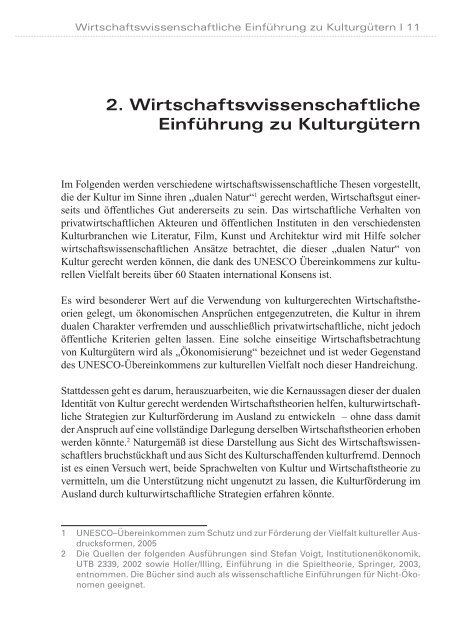 Kulturwirtschaft in der Auslandsförderung von Kultur (PDF) - Unesco